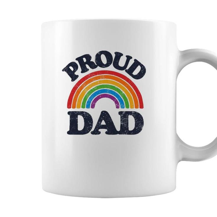 Lgbtq Proud Dad Gay Pride Lgbt Ally Rainbow Fathers Day Coffee Mug