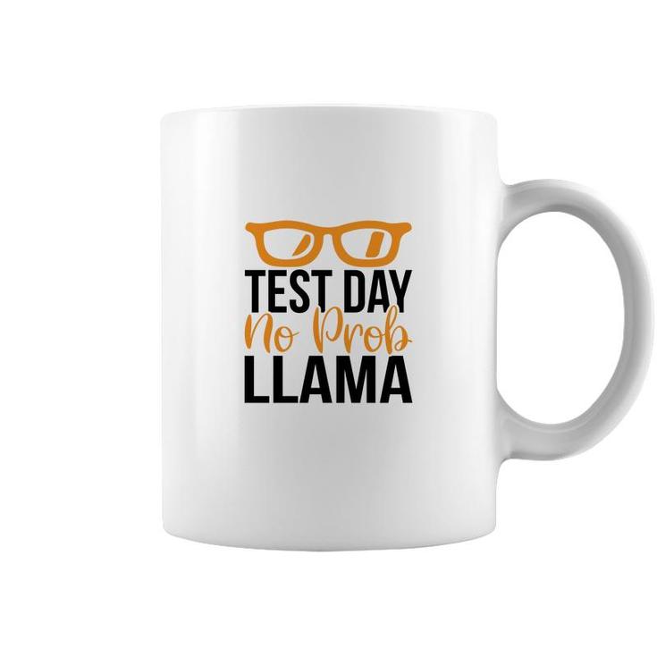 Llama Test Day No Prob Llama Yellow And Black Coffee Mug