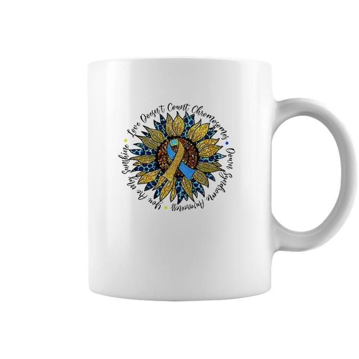 Love Doesnt Count Chromosomes Down Syndrome Sunflower Coffee Mug