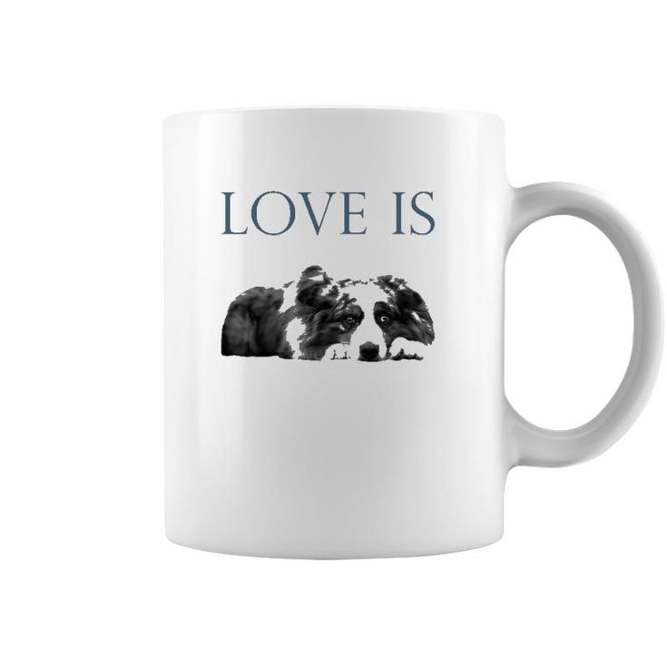 Love Is Aussi Australian Shepherd Coffee Mug