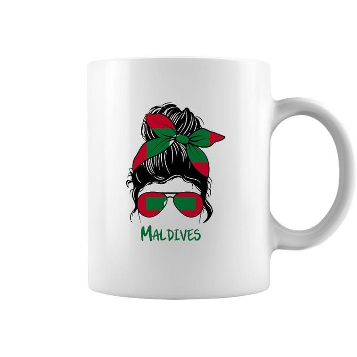 Maldivian Girl Maldives Girl Maldives Woman Flag Coffee Mug