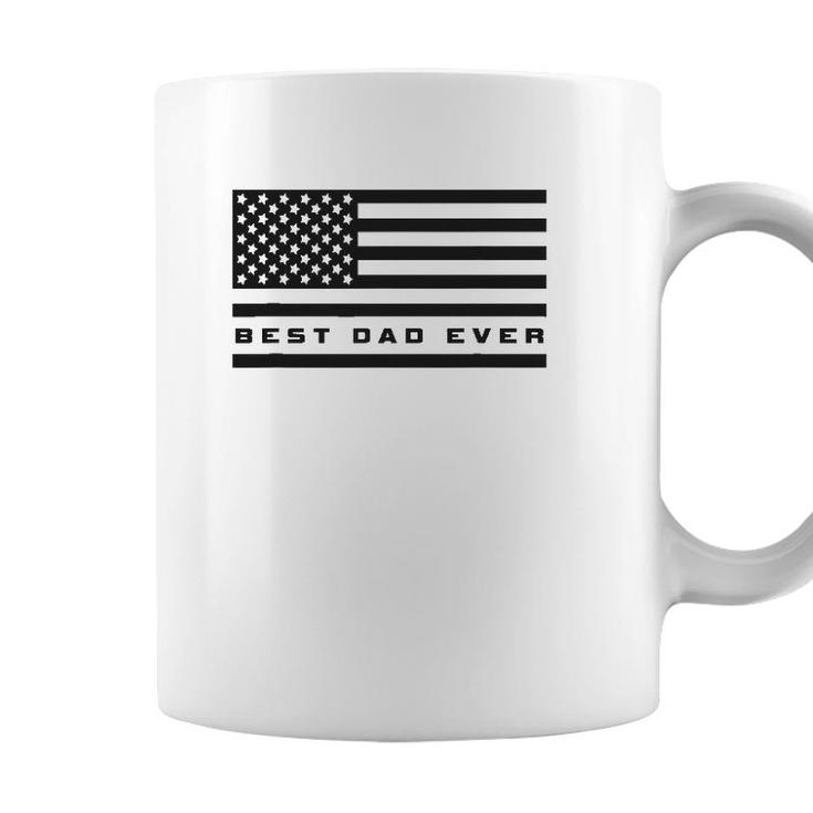 Mens American Flag Dad  Best Dad Ever Dad Coffee Mug