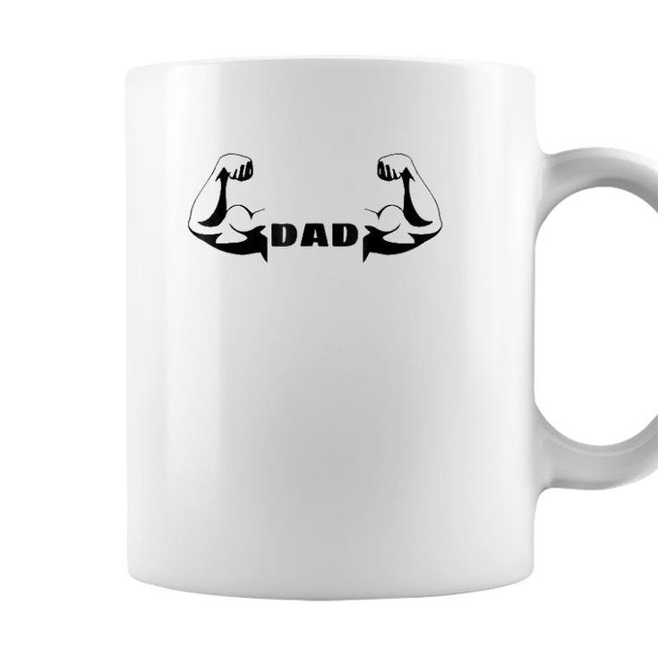 Mens Gym Dad Fathers Day Powerlifter Dad Fitness Dad Coffee Mug