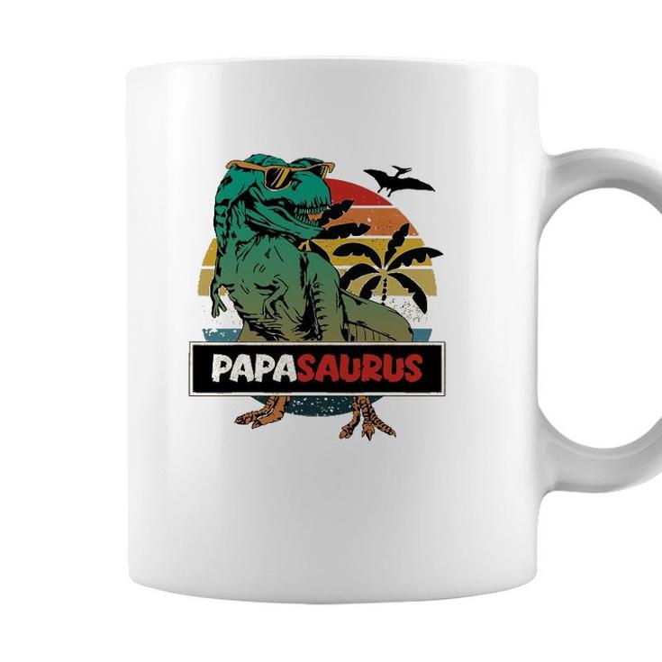 Mens Matching Family Papasaurusrex Fathers Day - Grandpa Dad Coffee Mug