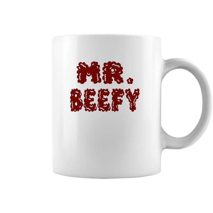 Mens Mr Beefy- Funny Graphic Art Coffee Mug