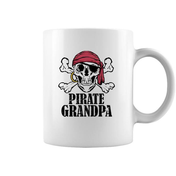 Mens Pirate Birthday Costume Jolly Roger Pirate Grandpa Coffee Mug