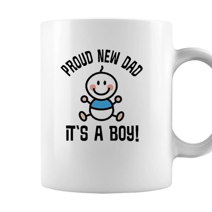 Mens Proud New Dad Its A Boy Fathers Day Gift Coffee Mug