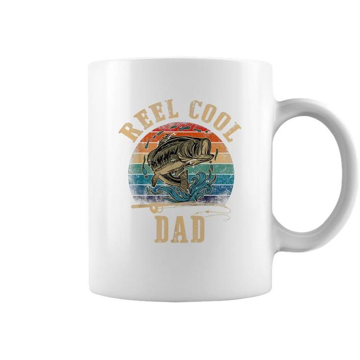 Mens Reel Cool Dad Fisherman Fathers Day Fishing  Coffee Mug