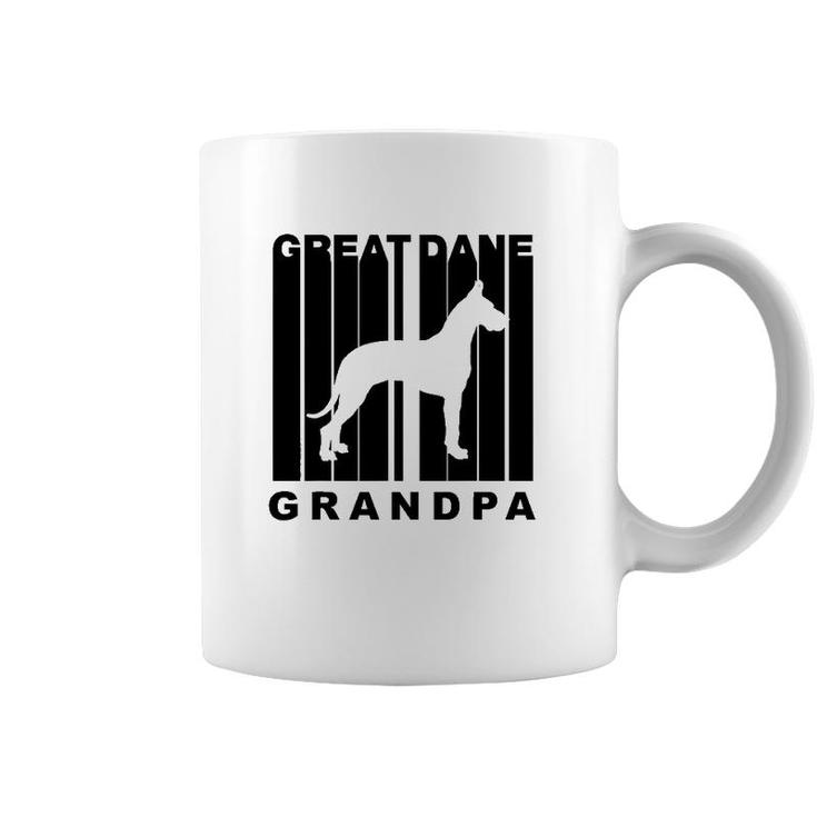Mens Retro Style Great Dane Grandpa Dog Grandparent Coffee Mug