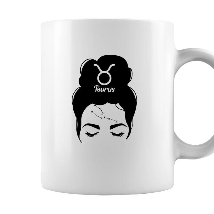 Messy Bun Cute Beautiful Taurus Girl Gifts Coffee Mug