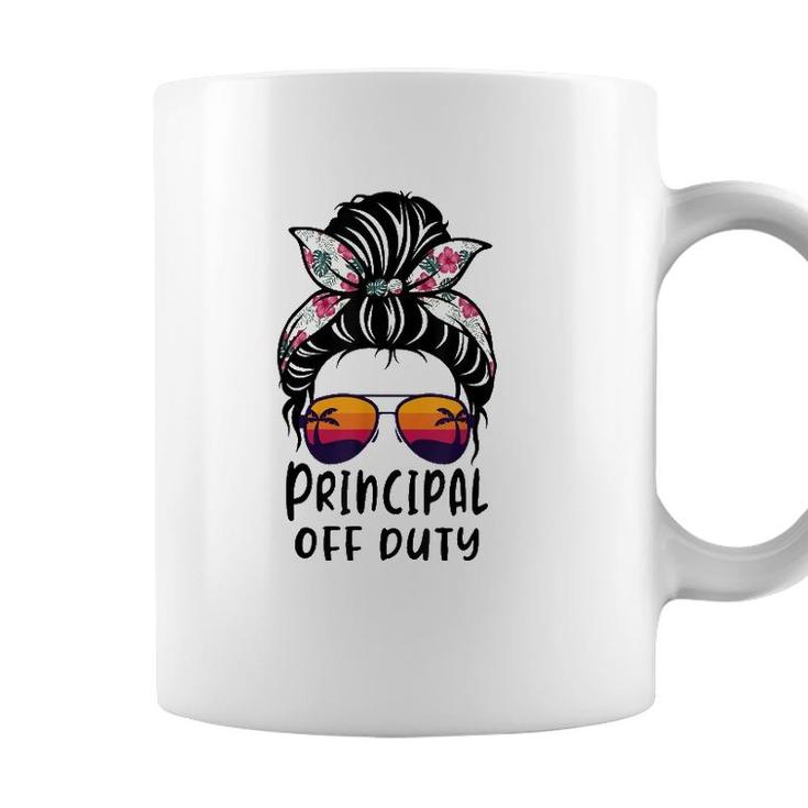 Messy Bun Hair Principal Off Duty Sunglasses Beach Sunset Coffee Mug