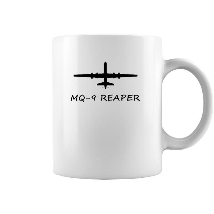 Mq-9 Reaper Drone Aircraft American Flag Demon  Coffee Mug
