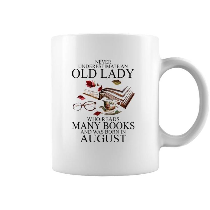 Never Underestimate An Old Lady Who Reads Many Books Coffee Mug