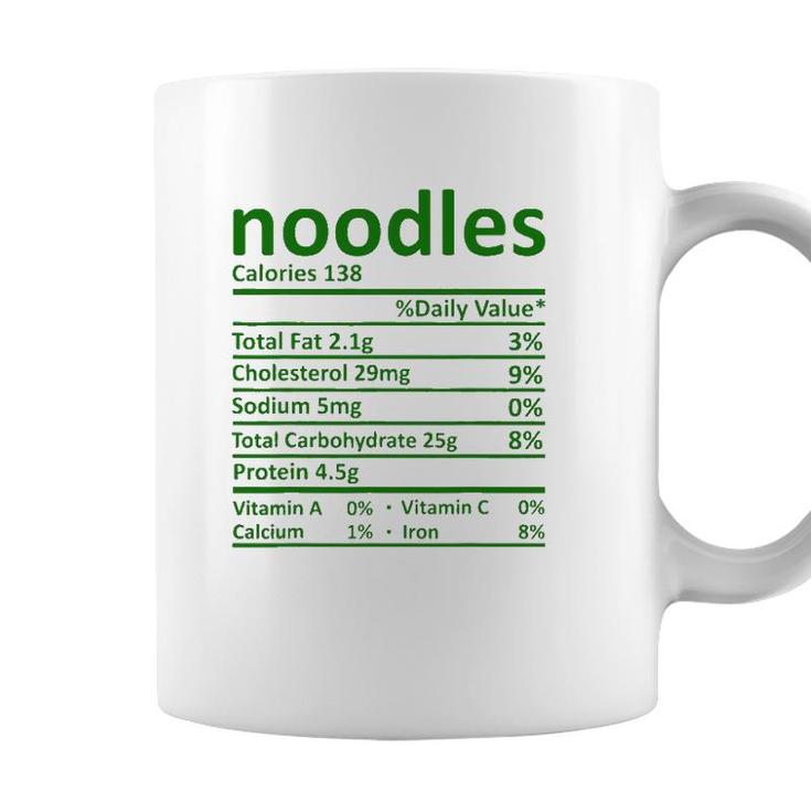 Noodles Nutrition Thanksgiving Costume Food Facts Christmas Coffee Mug