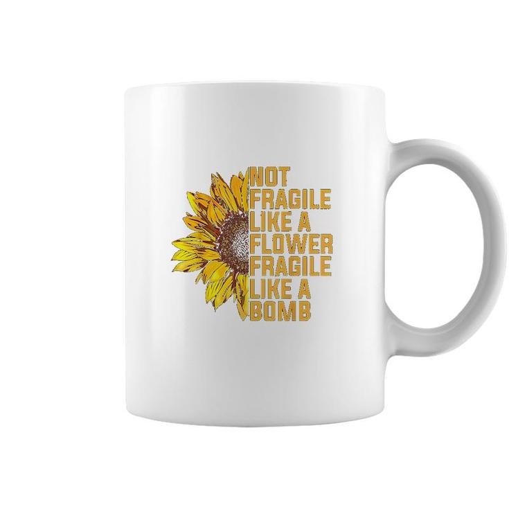 Not Fragile Like A Flower But A Bomb Sunflower Notorious Rbg Coffee Mug