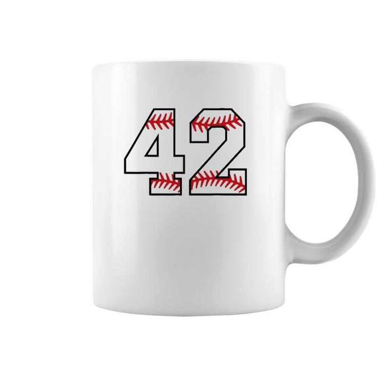 Number 42 Forty Two Baseball Lucky Favorite Jersey Number Coffee Mug