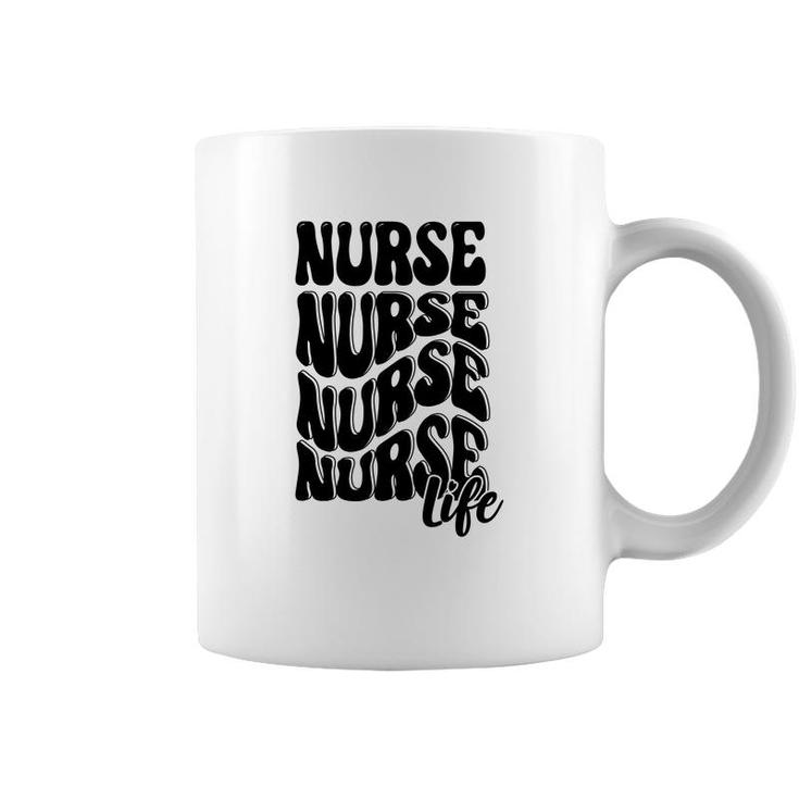 Nurse Life Nurses Day Full Black Color Gift 2022 Coffee Mug
