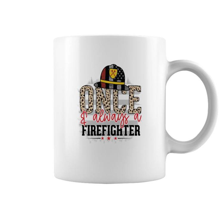 Once Always A Firefighter Proud Job Leopard Design Coffee Mug
