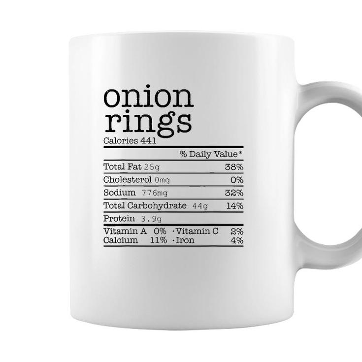 Onion Rings Nutrition Facts Funny Thanksgiving Christmas Coffee Mug