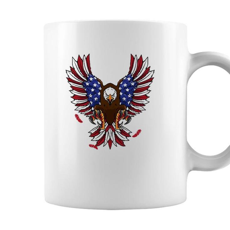 Patriotic July 4Th Usa Eagle Lovers American Flag Eagle Coffee Mug