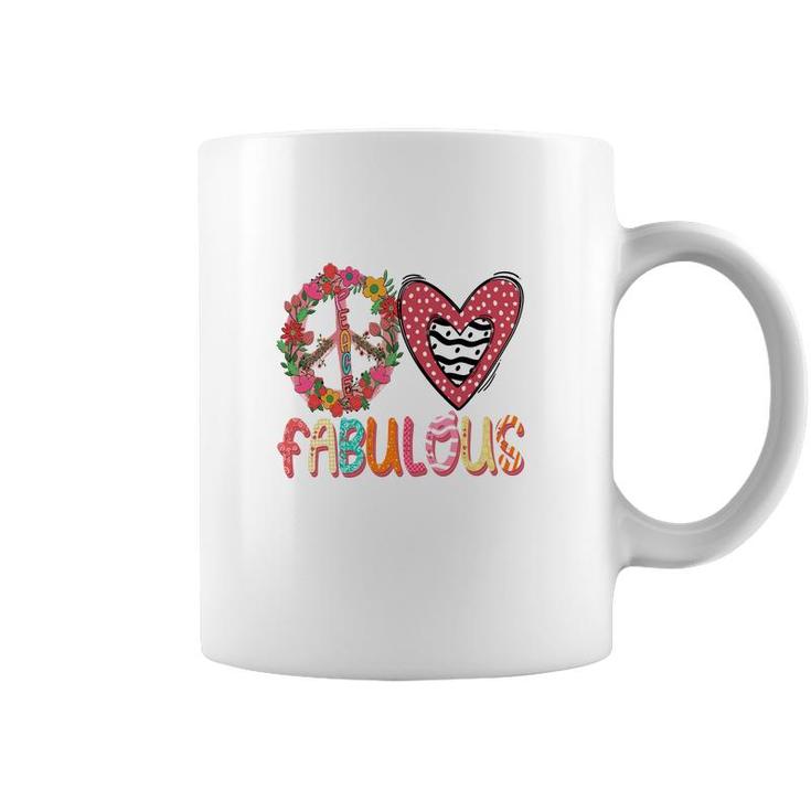 Peace Love Fabulous Symbol Idea For Grandma New Coffee Mug