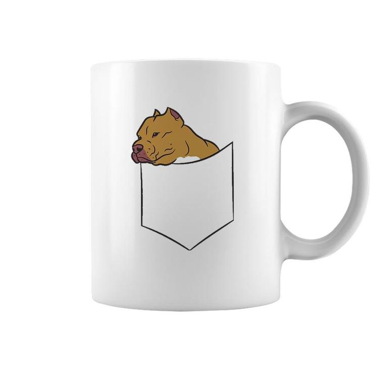 Pitbull In A Pocket Cute Pitbull Dog Coffee Mug