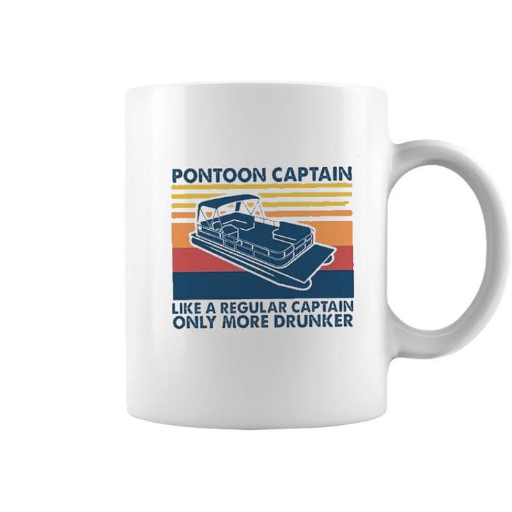 Pontoon Captain Like A Regular Captain New Blue Graphic Coffee Mug