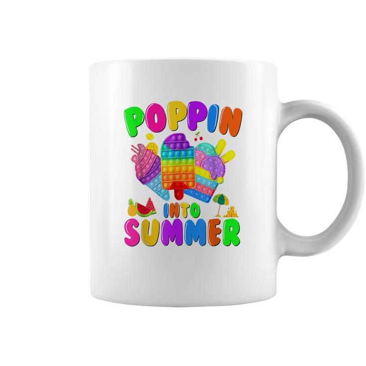 Poppin Into Summer Cream Last Day Of School Teacher Student  Coffee Mug