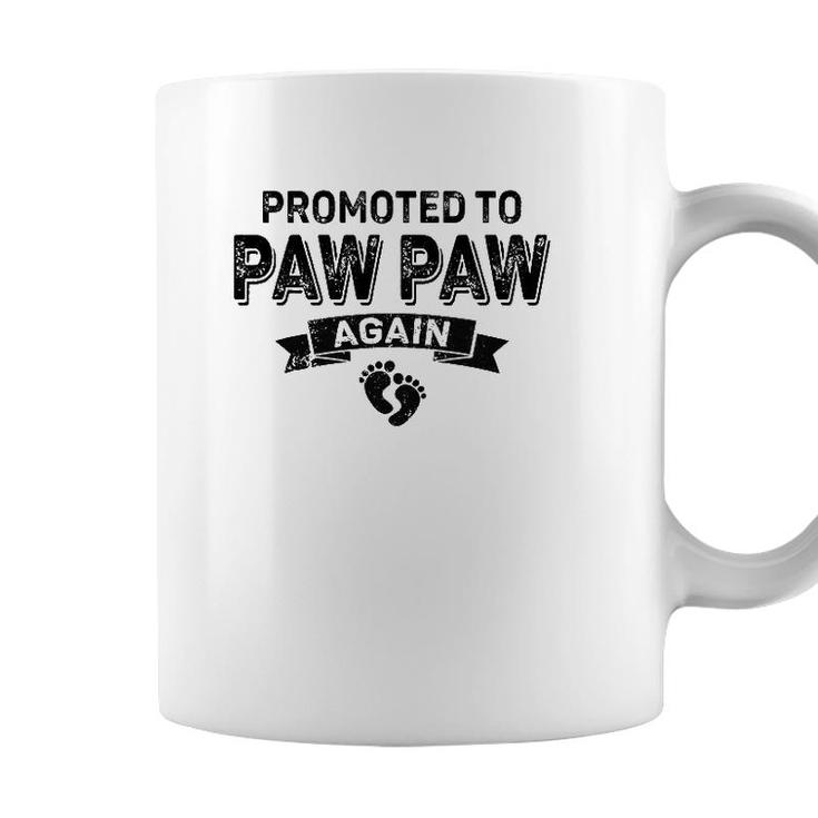 Promoted To Paw Paw Again Vintage Fathers Day Dad Grandpa Coffee Mug
