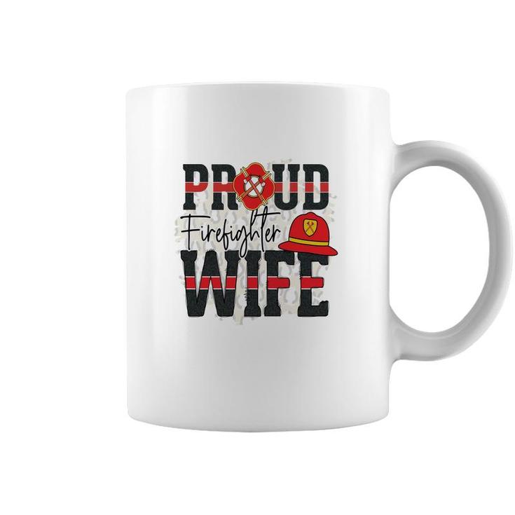 Proud Firefighter Wife Job Gift For Wife Coffee Mug