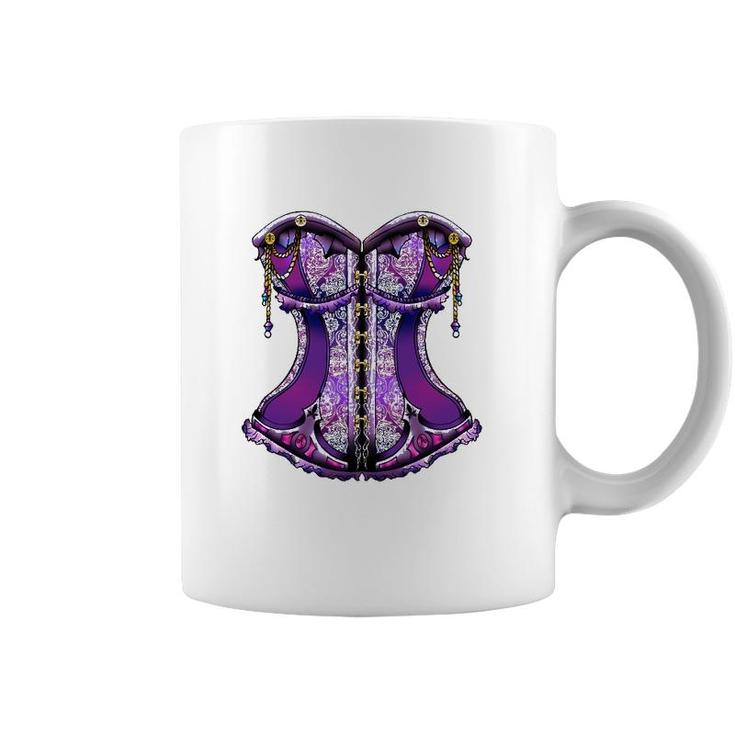 Purple Steampunk Corset Halloween Gift Coffee Mug