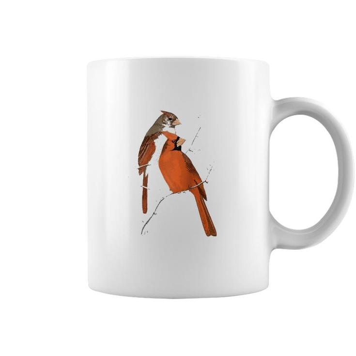 Red Cardinal Bird Male Female Raglan Baseball Tee Coffee Mug