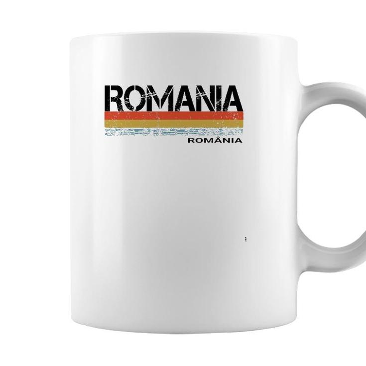 Romania Vintage Retro Stripes Coffee Mug