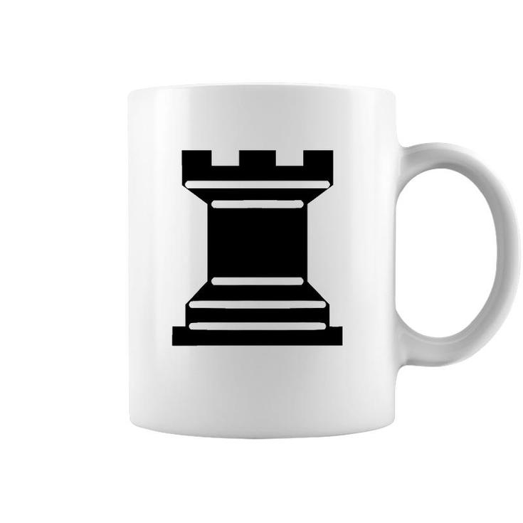 Rook Chess Piece Strategy Board Game Graphic Tee Coffee Mug