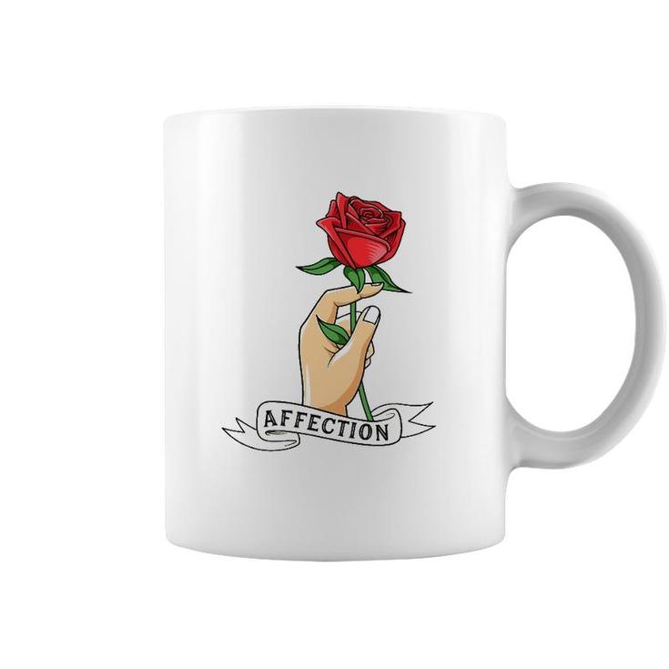 Rose Hand Affection Floral Novelty Coffee Mug