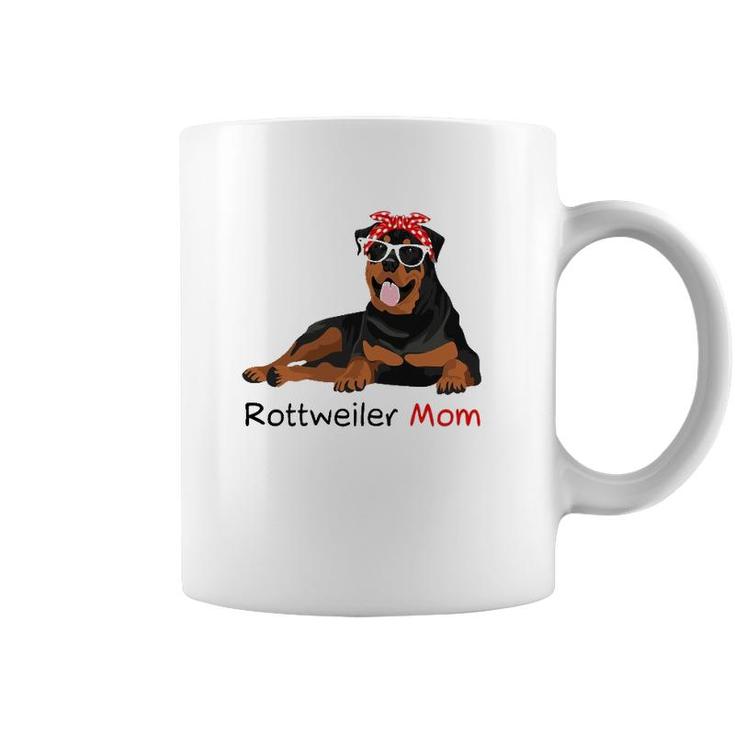 Rottweiler Mom Bandana Womens Rottweiler Dog Coffee Mug