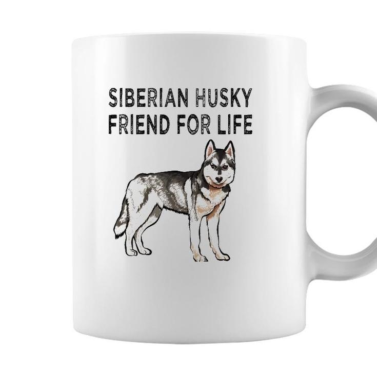 Siberian Husky Friend For Life Dog Friendship Coffee Mug