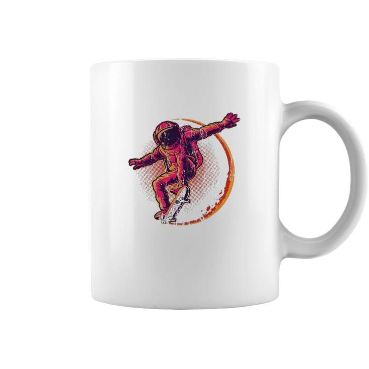 Skateboard Cosmonaut Space Science Gift Funny Astronaut Coffee Mug