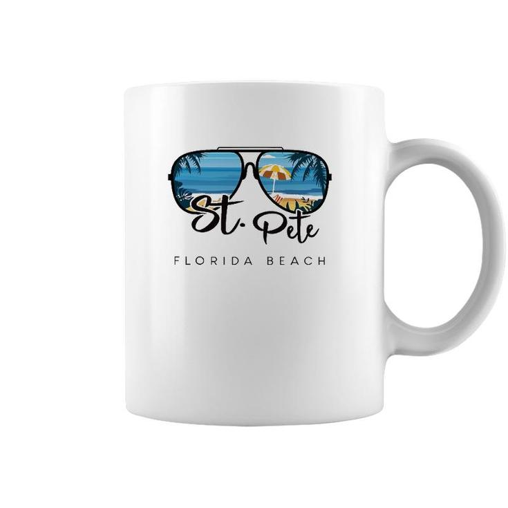 St Pete Beach Florida Palm Tree Sunglasses Souvenir Coffee Mug