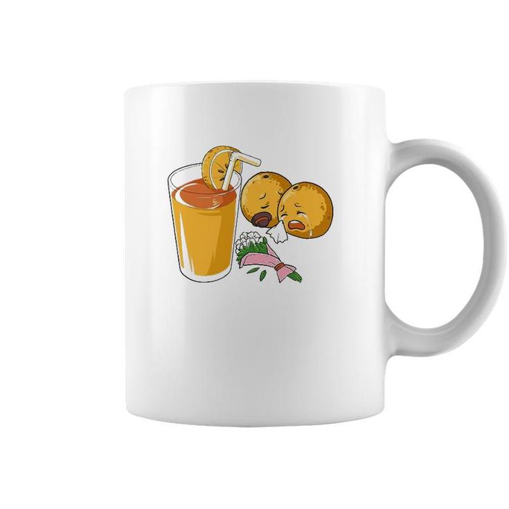 Summer Crying Orange Juice Funny Coffee Mug
