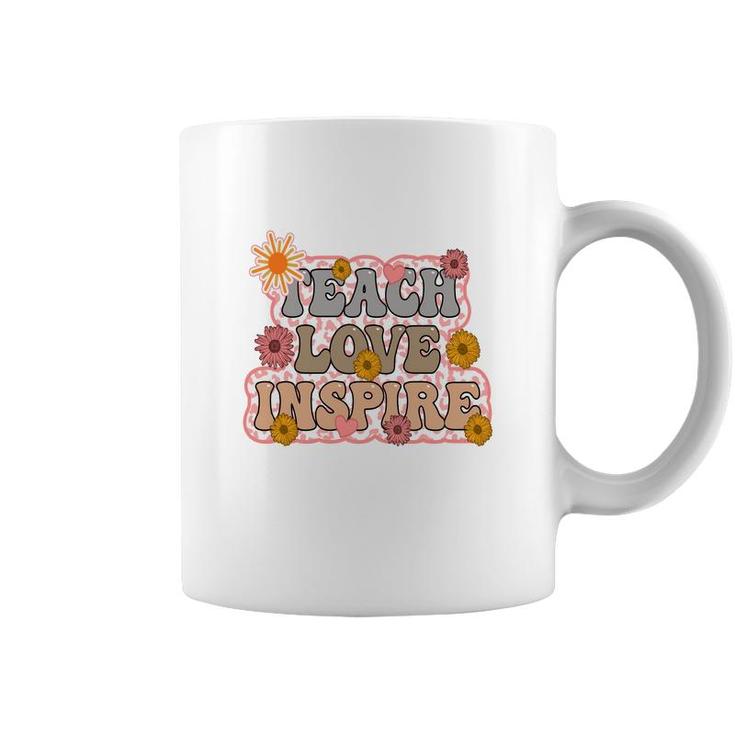 Teach Love Inspire Sunflower Custom Coffee Mug