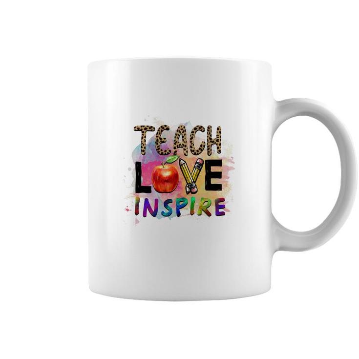 Teacher Leopard Teach Love Apple Great Coffee Mug