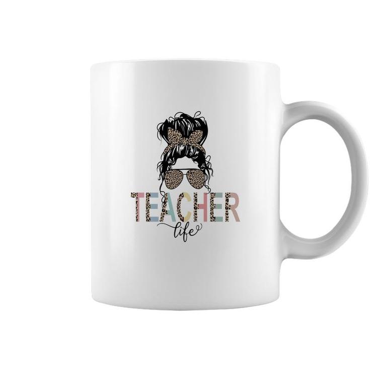 Teacher Life Leopard Badass Teacher Gift Coffee Mug