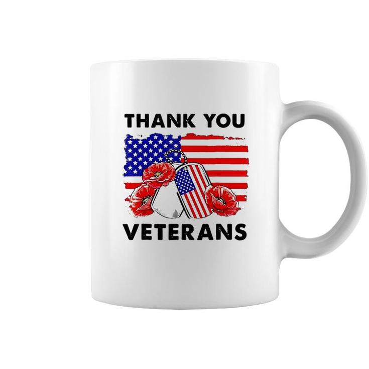 Thank You Veterans Poppy Flower Veteran Day 2022 Trend Coffee Mug