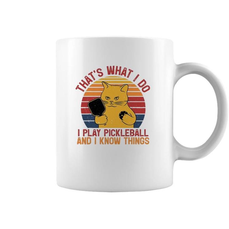 Thats What I Do Cat Lovers Paddleball Player Pickleball Coffee Mug