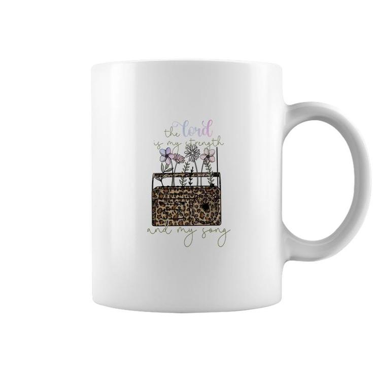 The Lord Of My Strength And My Song Flower And Leopard Christian Style Coffee Mug
