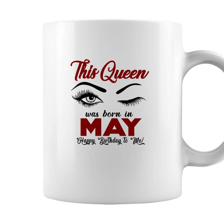 This Queen Was Born In May Red Version Design Coffee Mug
