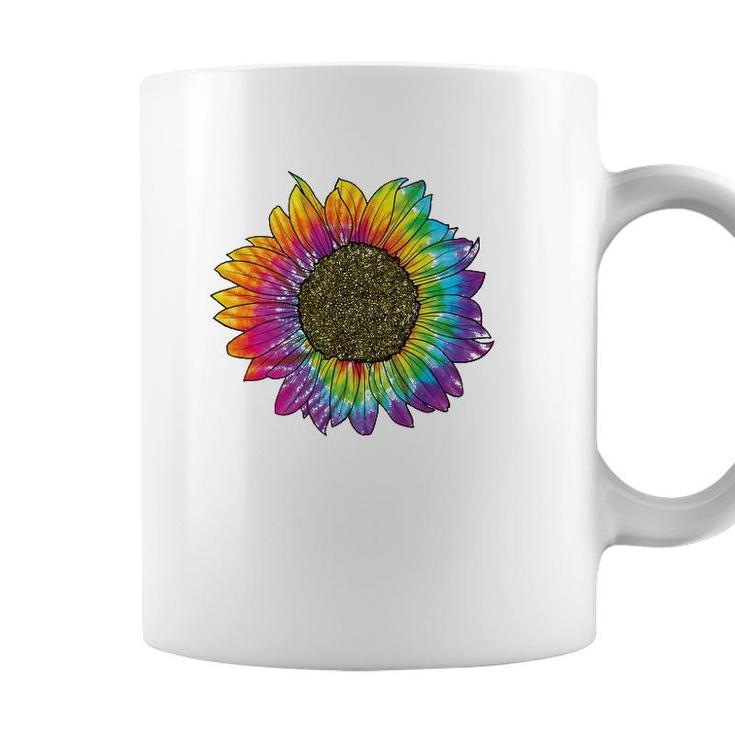 Tie Dye Sunflower Peace Love 60S 70S Hippie Retro Vintage Coffee Mug