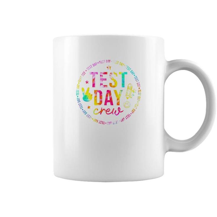 Tie Dye Test Day Crew Rock The Test Teacher Testing Day 2022 Coffee Mug