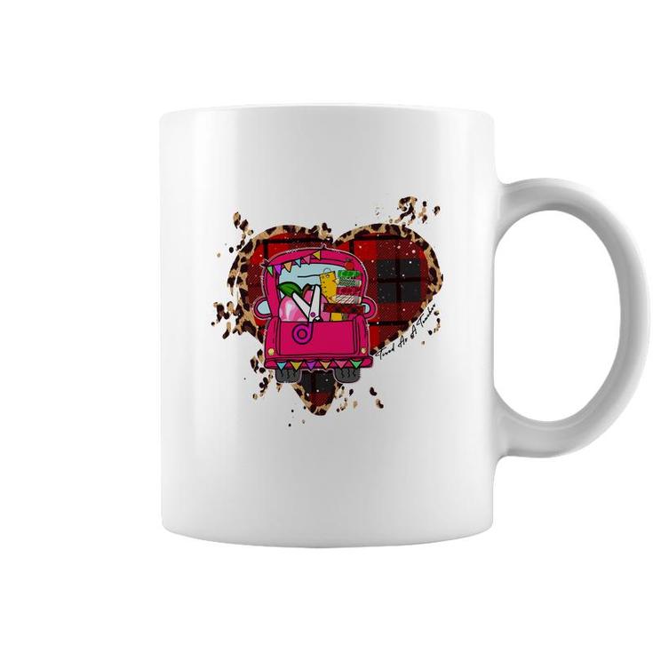 Tired As A Teacher Love Heart Decor Coffee Mug